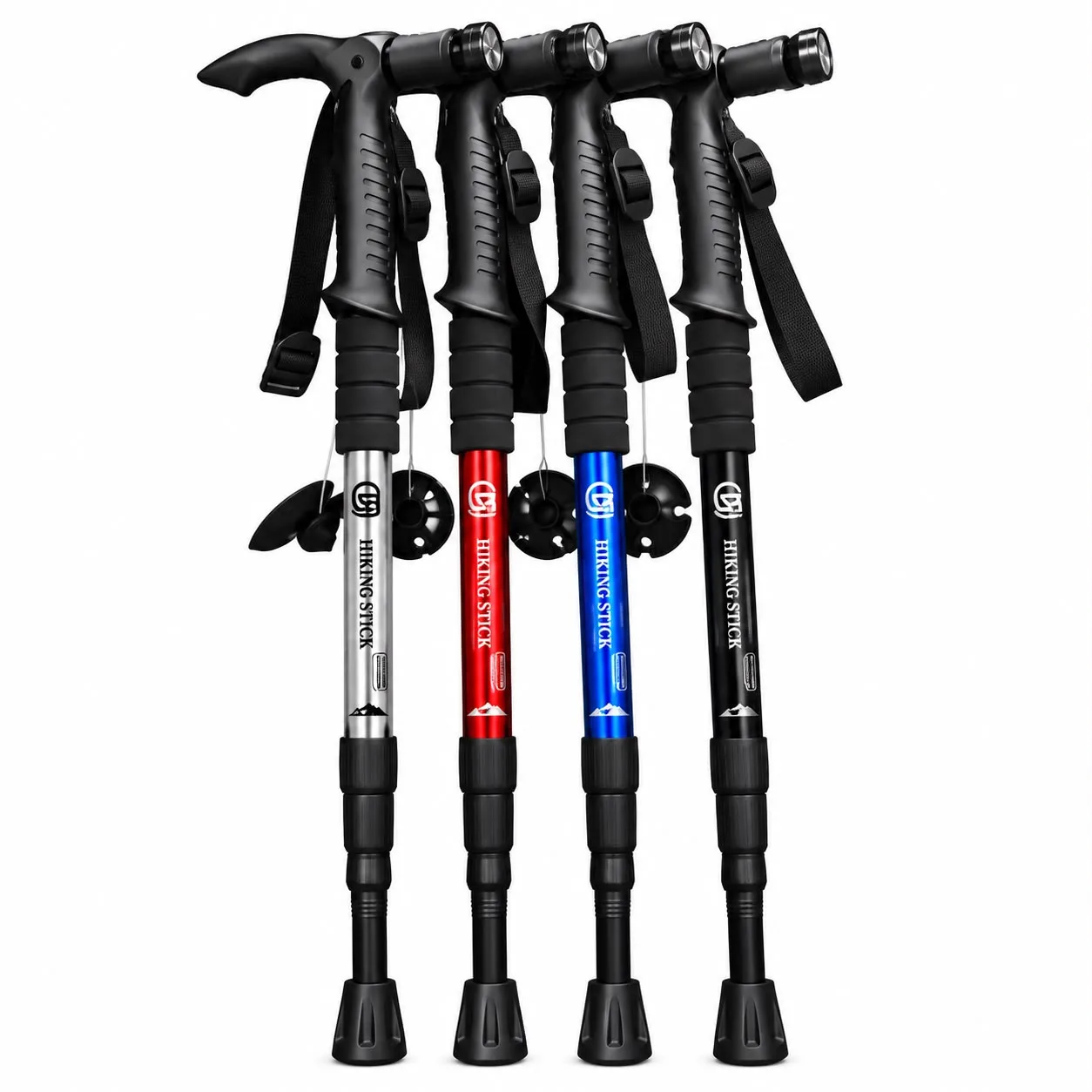 ANTI-SHOCK TREEKING POLES WITH LED LIGHT image 2