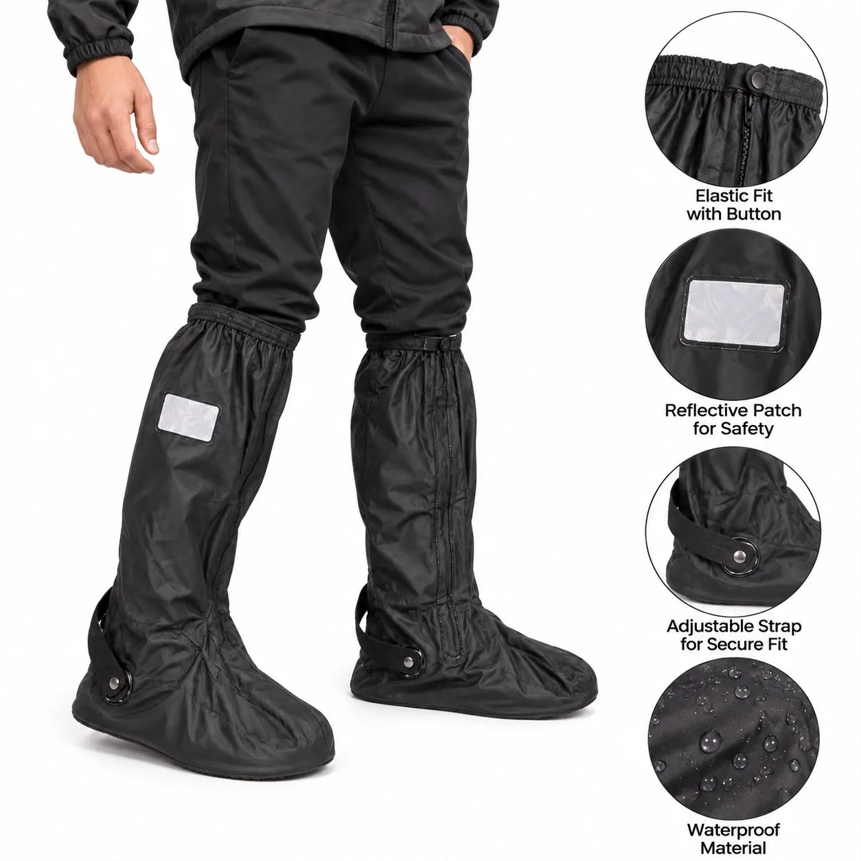 RAIN SHOSE COVER LONG RUBBER